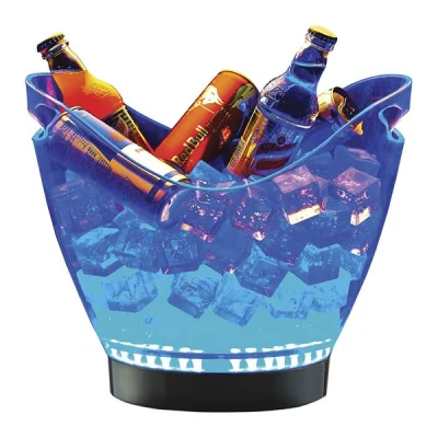 Biradlı Grv-S-106L Led Işıklı Akrilik Şişe Kovası 27x20x23 Cm Mavi