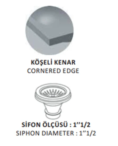 Omake Ayaktan Kumandalı El Yıkama Evyesi 490x490x860 mm