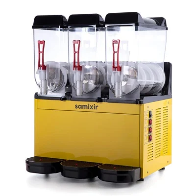 Samixir 12 + 12 + 12 L Slush Triple Buzlu İçecek Dispenseri Sarı