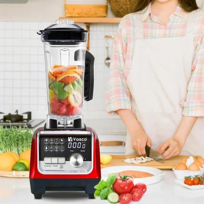 VOSCO Dijital Bar Blender Pro Buz Kırıcılı 2200W Kırmızı 2 LT