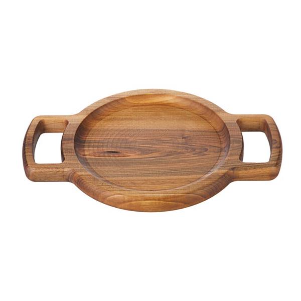 Biradlı Grv-1890 Ceviz Çift Kulplu Sunum Tahtası 34x2,4 Cm