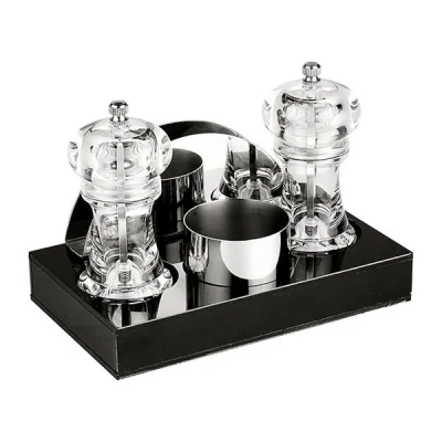 Biradlı Grv-196 4 Lü Akrilik Menaj Set 20x12x3 Cm Şeffaf