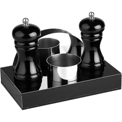 Biradlı Grv-198 4 Lü Menaj Set 20x12x3 Cm Siyah