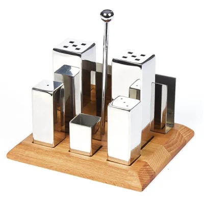 Biradlı Grv-260 6 Lı Kare Tuzluk Baharatlık Takımı