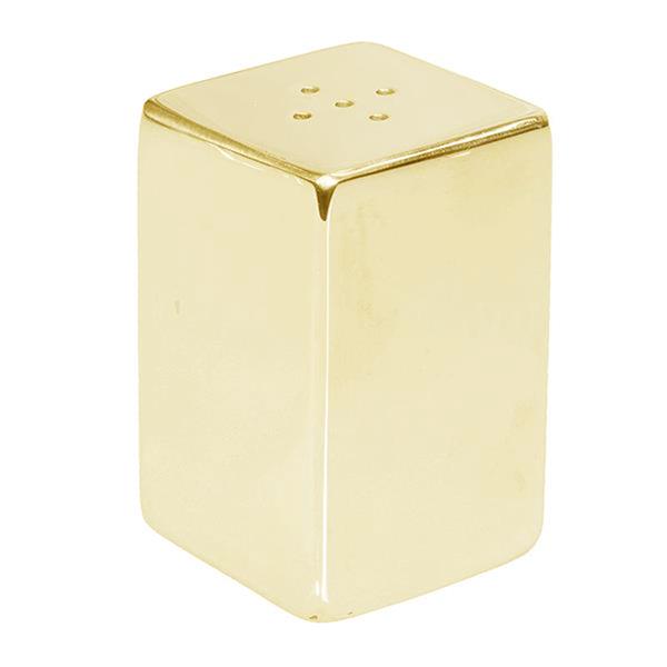Biradlı Grv-296-Altın Groovy Kare Bodur Tuzluk Çap 4x4x6 Cm Altın