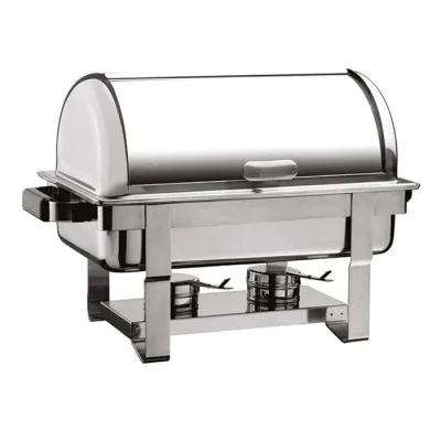 CHAFING DISH YEKPARE ROLLTOP KAP.İÇİÇE GEÇEN AYAK KIZAKLI, E.ISITICI YOK