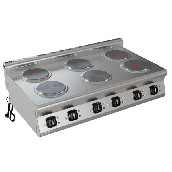Gast 7OCE120 6 lı Elektrikli Ocak 1200x700x300