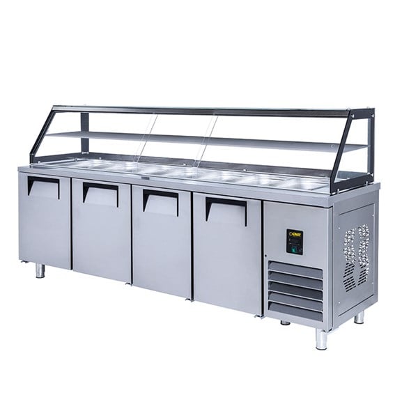 Gast CSB1400C 4 Kapılı Camlı Servis Buzdolabı