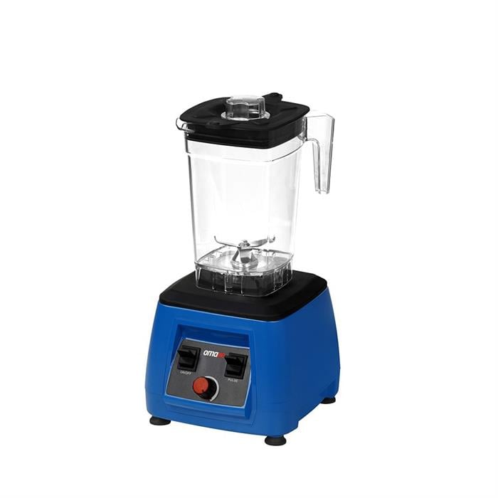 Omake 2 L Kapak Sensörsüz Şeffaf Hazneli Manuel Bar Blender 2200W Mavi