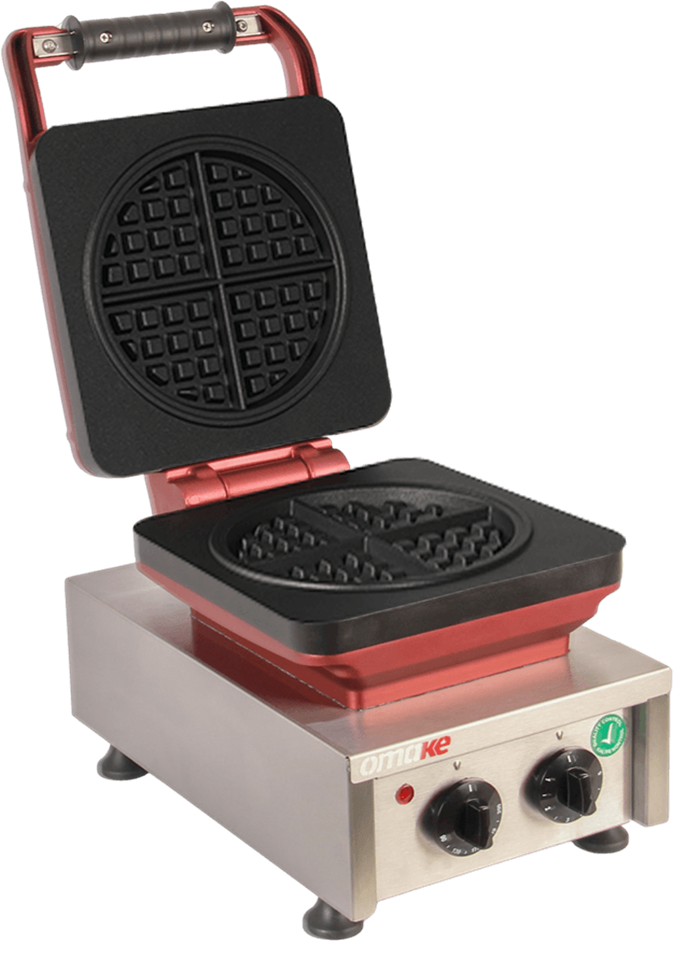 Omake Amerikan Model Zamanlayıcılı Manuel Waffle Makinesi