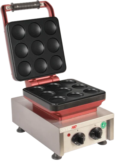 Omake Balls 12 Model Zamanlayıcılı Manuel Waffle Makinesi