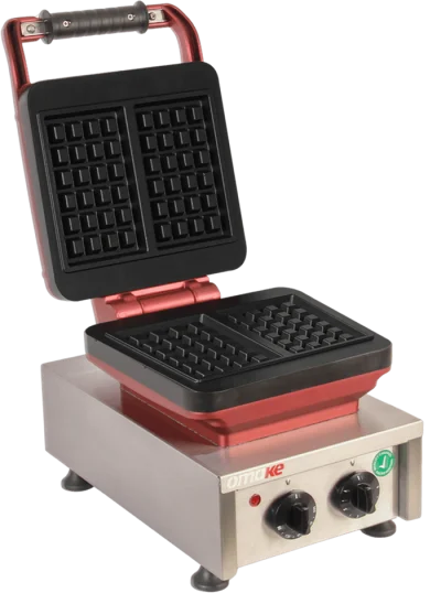 Omake Brüksel 4x6 Model Zamanlayıcılı Manuel Waffle Makinesi