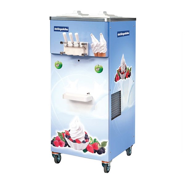 Öztiryakiler Dondurma Ve Frozen Yoğurt Makinası Set Ustu Uc Kollu Pompalı Karıstırıcılı 2X11 Lt Oef2500Ap