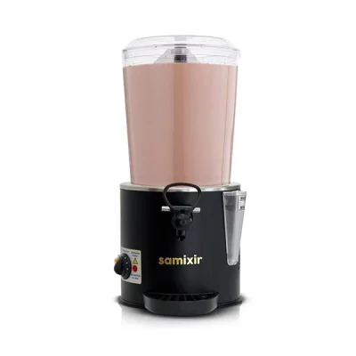 Samixir 10 LT Panoramik Karıştırıcılı Sıcak Çikolata Ve Salep Dispenseri Siyah