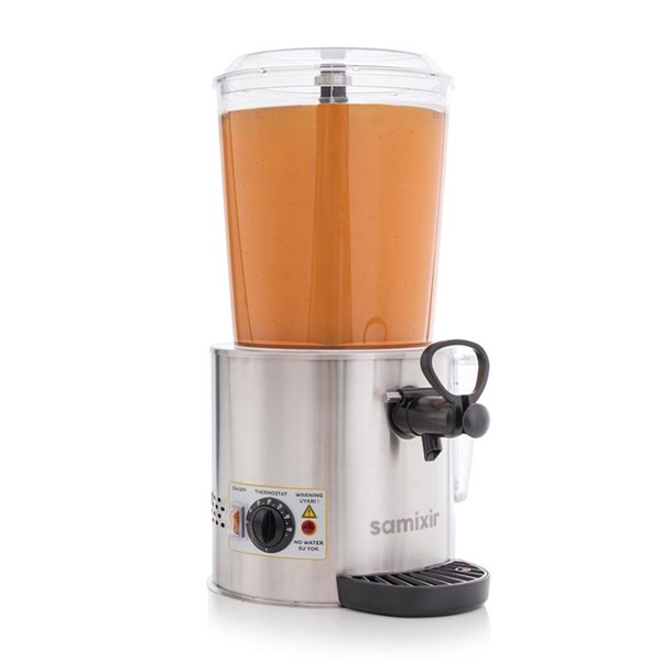Samixir 10 LT Panoramik Karıştırıcılı Sıcak Çikolata Ve Salep Makinesi Inox