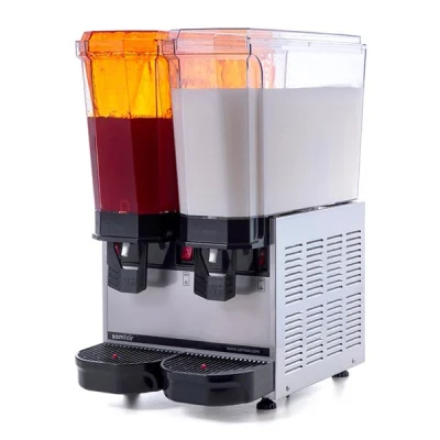 Samixir 20 + 20 L Klasik Twin Fıskiyeli + Karıştırıcılı Soğuk İçecek Dispenseri Inox