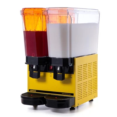 Samixir 20 + 20 L Klasik Twin Fıskiyeli + Karıştırıcılı Soğuk İçecek Dispenseri Sarı