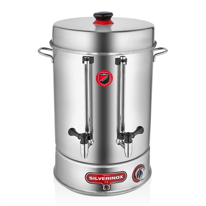 SilverInox 2015 400 Bardak Çevirmeli Metal Musluklu Çay Makinesi 36 lt