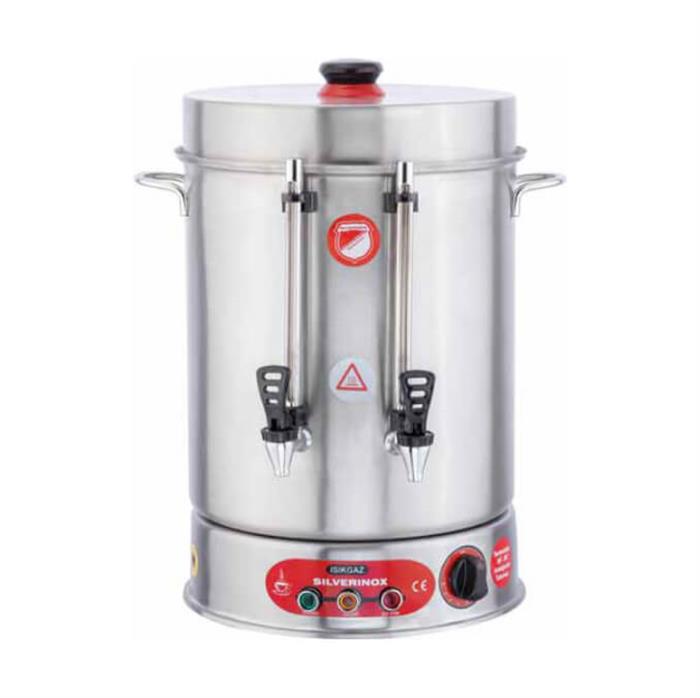 SilverInox 2035 250 Bardak İkazlı Metal Musluklu Çay Makinesi 23 lt