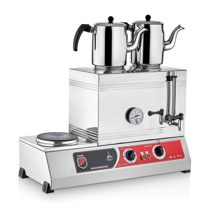 SilverInox 2081 40 Model 2 Demlikli Kaynaklı Elektrikli Çay Ocağı