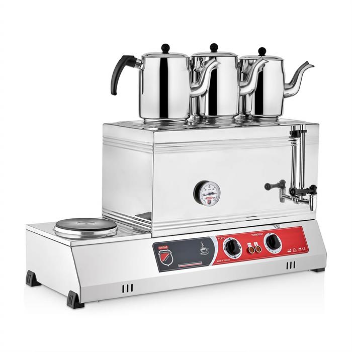 SilverInox 2082 60 Model 3 Demlikli Kaynaklı Elektrikli Çay Ocağı