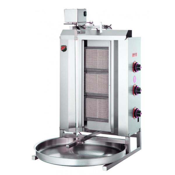 SilverInox 2165-U3 3 Radyanlı Üstten Motorlu Gazlı ve Lpgli Döner Ocağı