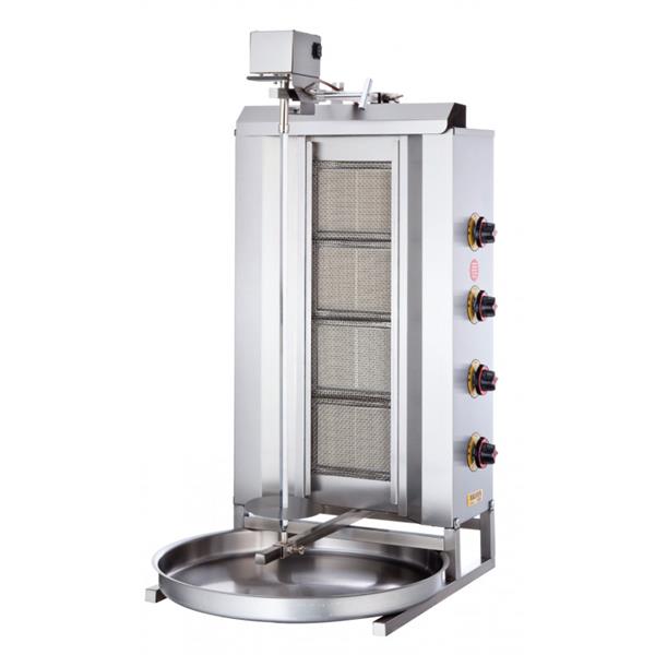 SilverInox 2167-U5 5 Radyanlı Üstten Motorlu Gazlı ve Lpgli Döner Makinesi