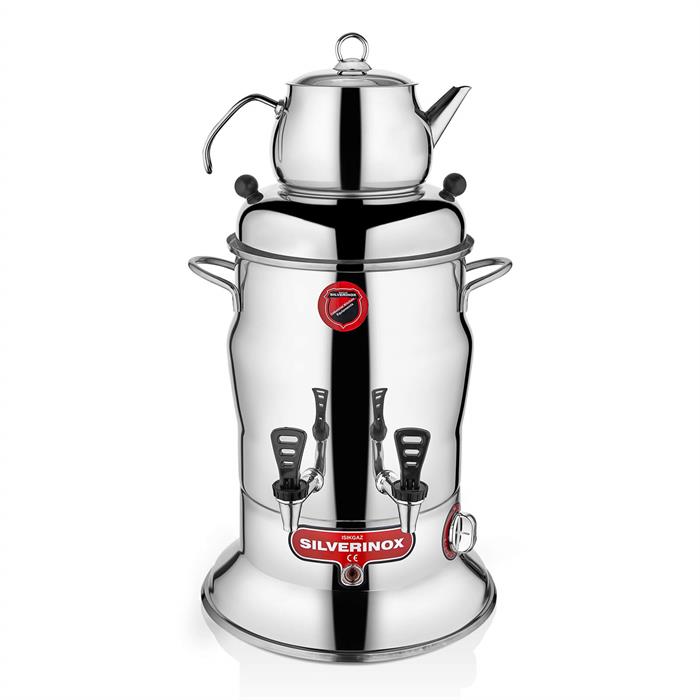 SilverInox 2201-1 Tek Demlikli Çay Semaveri 10 lt