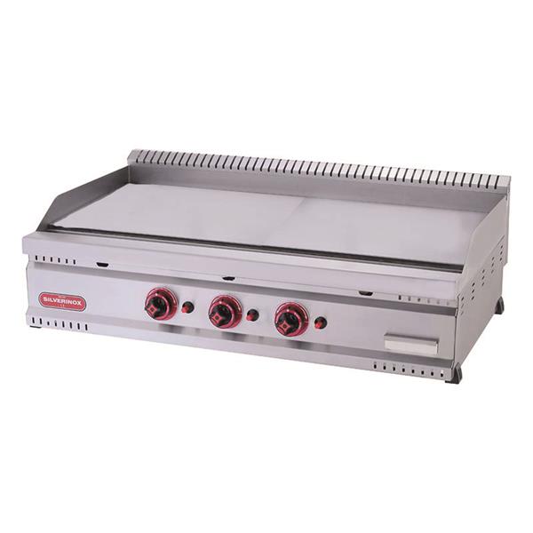SilverInox PG-80-D Gazlı Pleyt Izgara Düz 80x60 cm