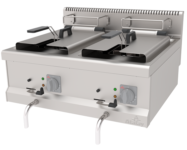 Atalay AEF-870 Elektrikli Fritöz 24 Litre Çiftli Fritöz 80x70x30