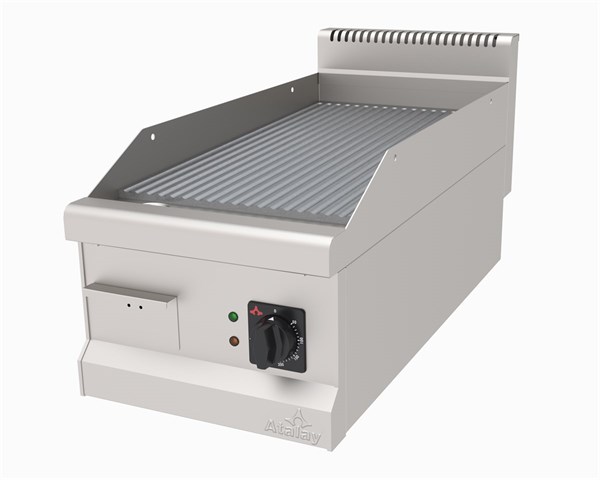 Atalay AEI-490-NS-CR Elektrikli Pleyt Izgara Oluklu Yüzey Set Üstü 40x90x30