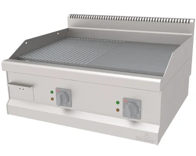 Atalay AEI-870-ND Elektrikli Pleyt Izgara Yarı Oluklu Yarı Düz Yüzey 80x70x30