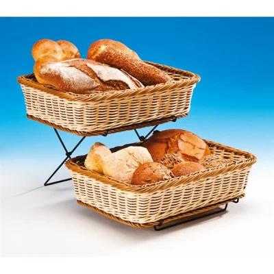 Zicco B-Re 3009-0130 2 Katlı Telli Standlı Hasır Sepet 27X36 Cm H 9 Cm