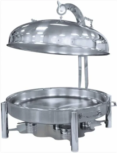 CHAFING DISH YUVARLAK 60 CM KAPAK ORTADOGU MODEL SARI ASKILI