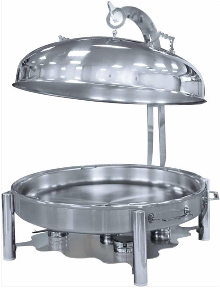 CHAFING DISH YUVARLAK 60 CM KAPAK ORTADOGU MODEL SARI ASKILI