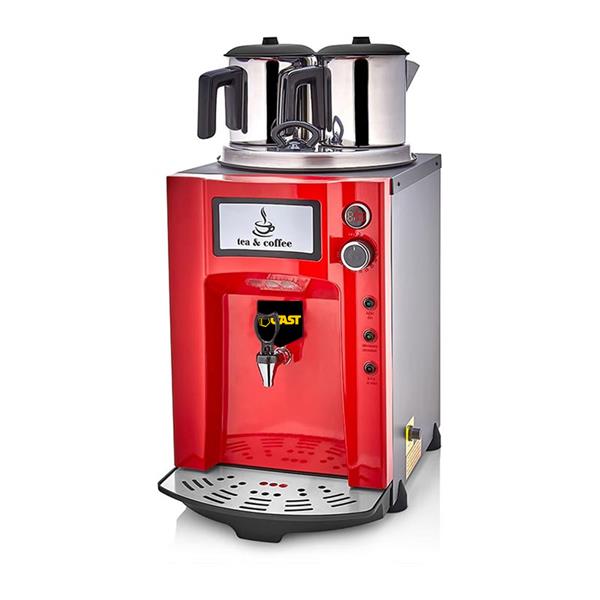 Gast DE12P 2 Demlikli Premium Jumbo 15 lt Çay Ocağı Kırmızı