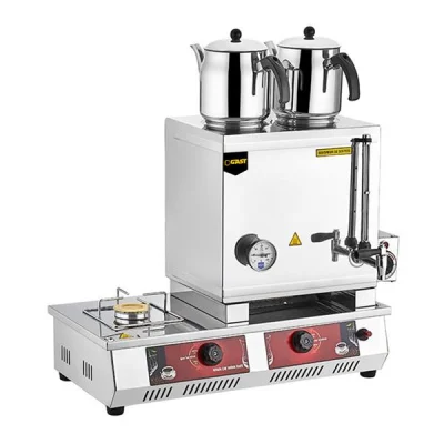 Gast N11(E)30 Model Gazlı + Elektrikli 23 Lt Kahveci Takımlı Çay Kazanı