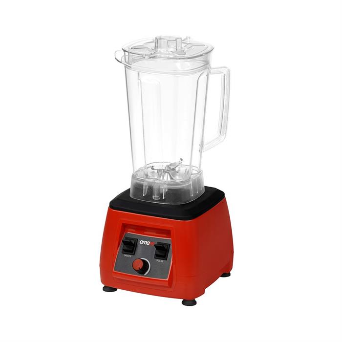 Omake 3 L Kapak Sensörsüz Şeffaf Hazneli Manuel Bar Blender 2200W Kırmızı