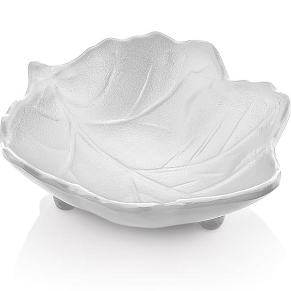 Biradlı Brd-104 Açık Büfe Sunum Yaprak Minimal 10X8X3 Cm Beyaz